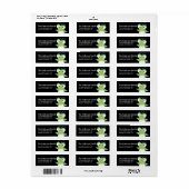 Green Alien Outer Space Fun Address Labels d1 (Vorne)