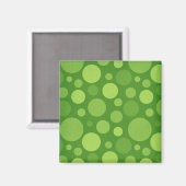 Green Alien Polka Bubble Dots Magnet (Vorderseite/Rückseite)