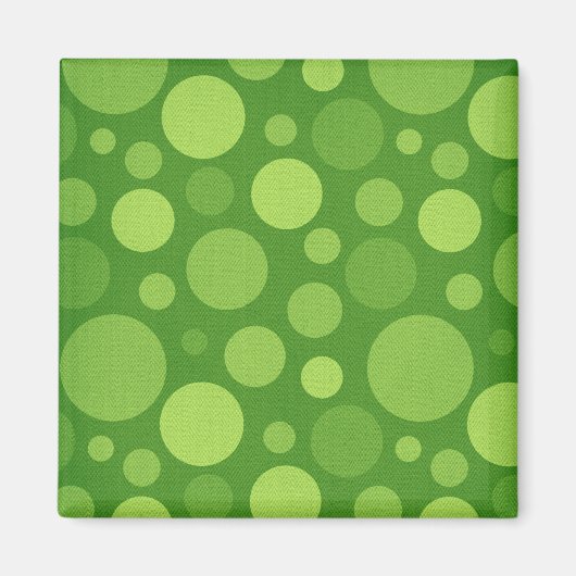 Green Alien Polka Bubble Dots Magnet (Vorne)