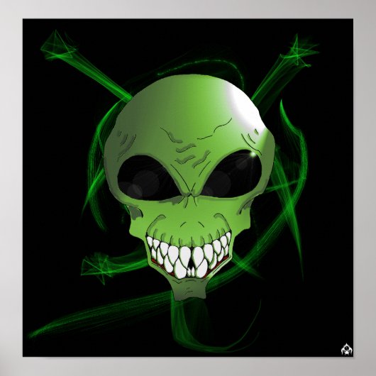 Green Alien Poster (Vorne)