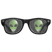 Green Alien Retro Party Shades Partybrille (Vorderseite)
