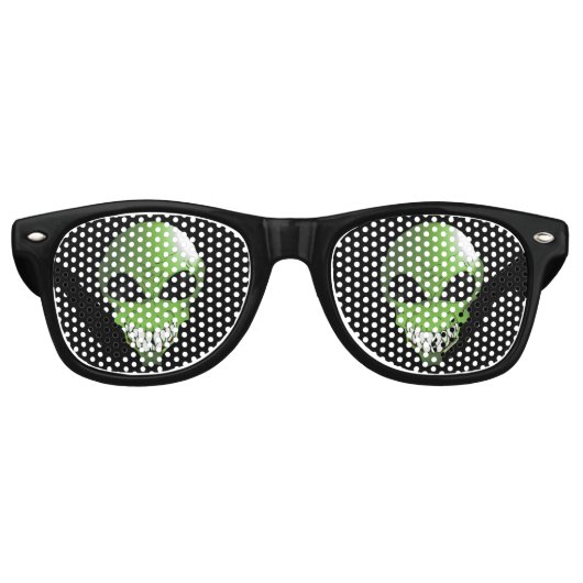 Green Alien Retro Party Shades Partybrille (Vorderseite)