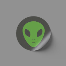 Green Alien Sticker