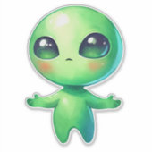 Green Alien Sticker (Vorderseite)