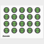 Green Alien Sticker (Blatt)