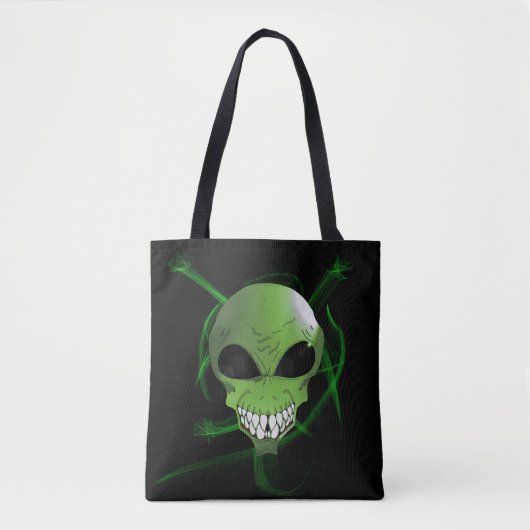 Green Alien Tote Tasche (Vorderseite)