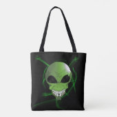 Green Alien Tote Tasche (Rückseite)