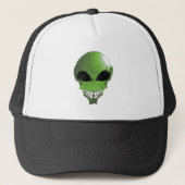 Green Alien Trucker Hat Truckerkappe (Vorderseite)