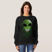 Green Alien Women's Basic Sweatshirt (Vorne ganz)