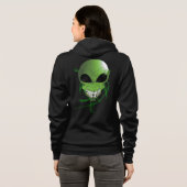 Green Alien Women's Bella+Leinwand Full-Zip Hoodie (Schwarz voll)