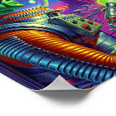 Green Aliens Can't Aim Poster (Ecke)