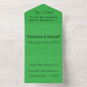 Green All In One Wedding Invitation – Bold Einladung (Innen)