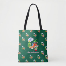 Green All-Over-Print frohe Weihnachts-Chili Tasche