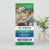 Green All Star Sport Ticket Paare Dusche Foto Einladung (Stehend Vorderseite)