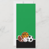 Green All Star Sport Ticket Paare Dusche Foto Einladung (Rückseite)