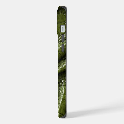 Green Alligator Crocodile Dragon Snake Leather iPhone Hülle (Linke Seite)