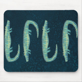Green Alligator Distressed Gator Graphic Mousepad
