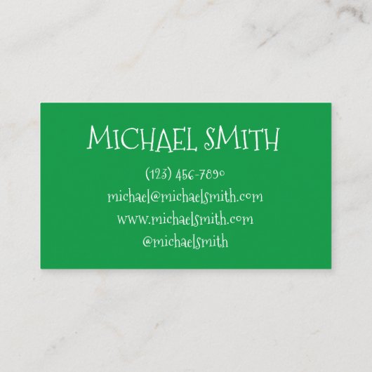 Green Alligator Gator Reptile Croc Crocodile Zoo Visitenkarte (Rückseite)