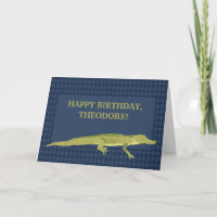 Green Alligator Graphic Personalisiert Geburtstag
