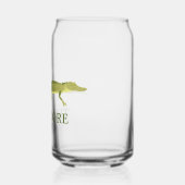 Green Alligator realistische Grafik Personalisiert Dosenglas (Links)