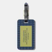 Green Alligator realistische Grafik Personalisiert Gepäckanhänger (Rückseite vertikal)