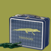 Green Alligator realistische Grafik Personalisiert Metall Brotdose