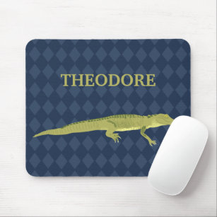 Green Alligator realistische Grafik Personalisiert Mousepad