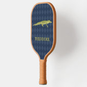 Green Alligator realistische Grafik Personalisiert Pickleball Schläger (Links)