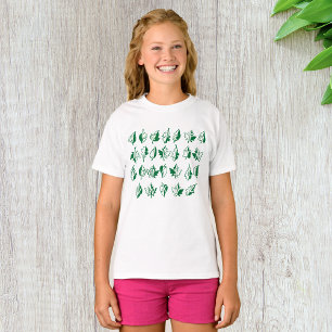 Green Alphabet Girls T - Shirt