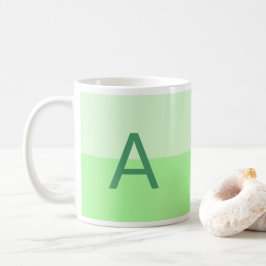 Green Alphabet Monogram Kaffeetasse