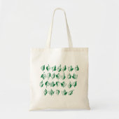 Green Alphabet Tote Bag Tragetasche (Vorne)