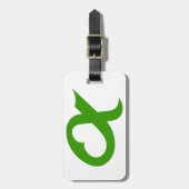 Green Alpheart Gepäckanhänger (Vorderseite vertikal)