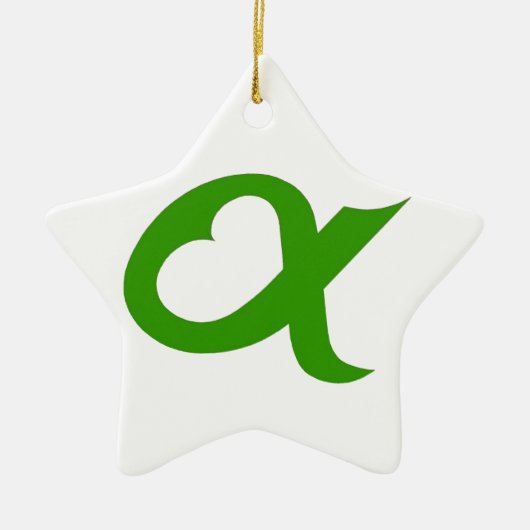 Green Alpheart Keramik Ornament (Vorne)