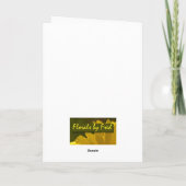 Green Amaryllis Karte (Rückseite)