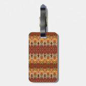 Green & Amber Ikat 3 Gepäckanhänger (Rückseite vertikal)