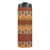 Green & Amber Ikat 3 Thermosbecher (Vorderseite)