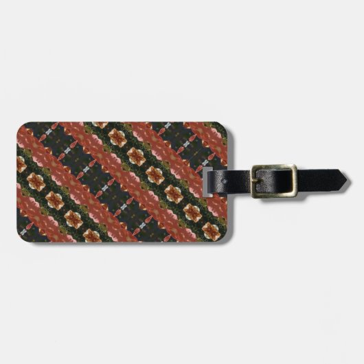 Green & Amber Ikat 6 Gepäckanhänger (Vorderseite horizontal)