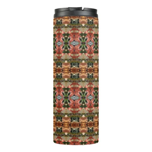 Green & Amber Ikat 7 Thermosbecher (Rückseite)