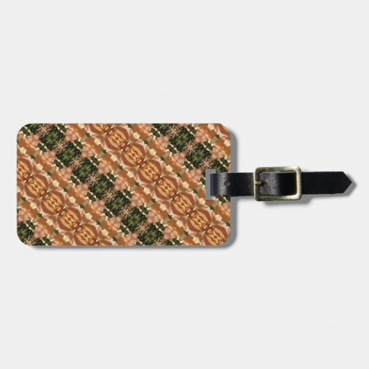 Green & Amber Ikat 8 Gepäckanhänger (Vorderseite horizontal)