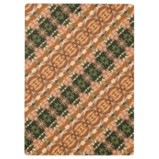 Green & Amber Ikat 8 Klemmbrett (Rückseite)