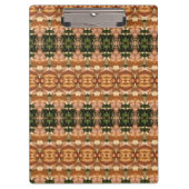 Green & Amber Ikat 8 Klemmbrett (Vorderseite)