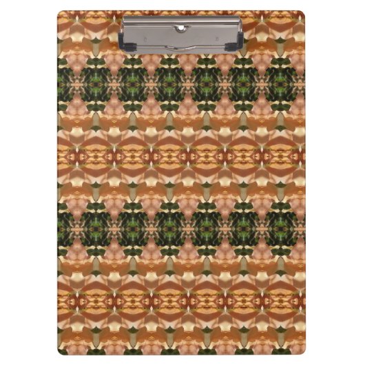 Green & Amber Ikat 8 Klemmbrett (Vorderseite)