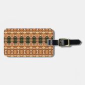 Green & Amber Ikat 9 Gepäckanhänger (Vorderseite horizontal)