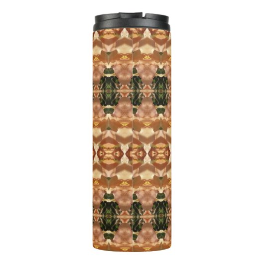 Green & Amber Ikat 9 Thermosbecher (Rückseite)