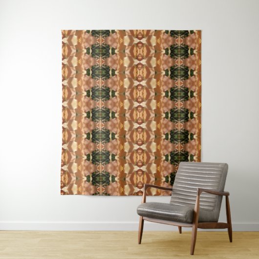 Green & Amber Ikat 9 Wandteppich (Beispiel)
