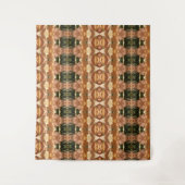 Green & Amber Ikat 9 Wandteppich (Vorderseite)