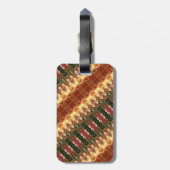 Green & Amber Ikat Too Gepäckanhänger (Rückseite vertikal)