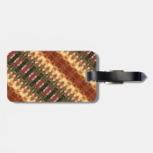 Green & Amber Ikat Too Gepäckanhänger (Rückseite horizontal)