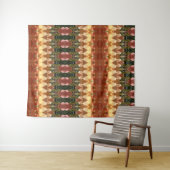 Green & Amber Ikat Too Wandteppich (Beispiel (Horizontal))