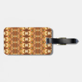 Green & Amber Ikat Zen Gepäckanhänger (Rückseite horizontal)